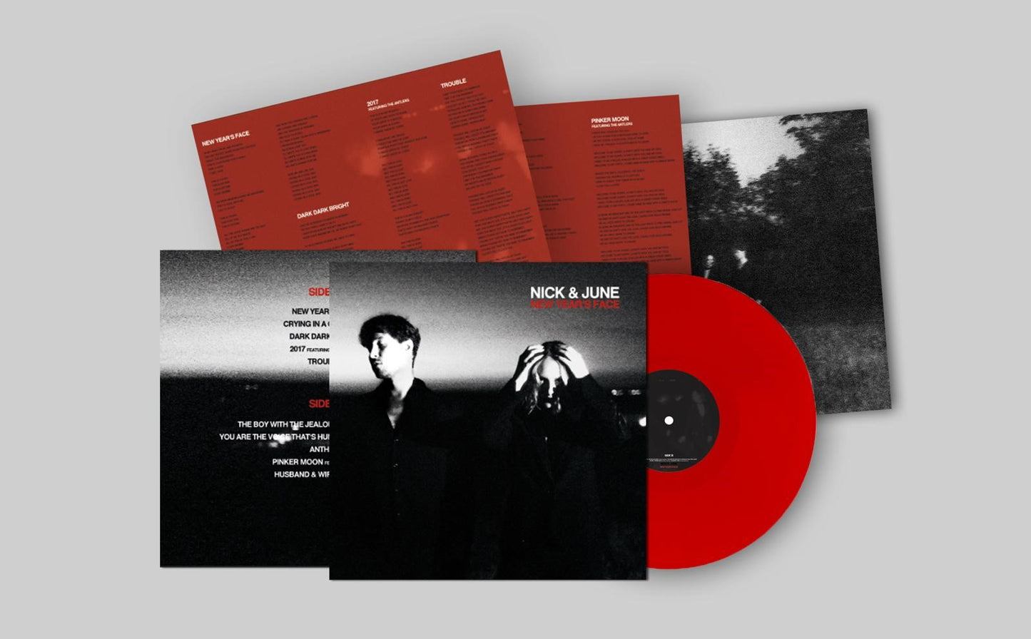 Nick & June - New Year's Face- LP RED Vinyl